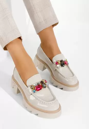 Mocasini dama eleganti Karisa bej