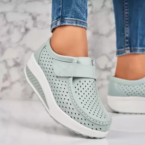 Mocasini dama Piele Naturala Albastri Haya