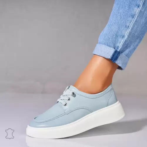 Mocasini dama Piele Naturala Albastri Kensei