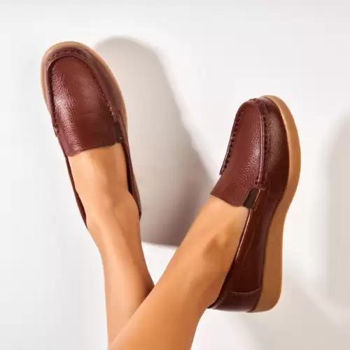 Mocasini dama Piele Naturala Maro Dona