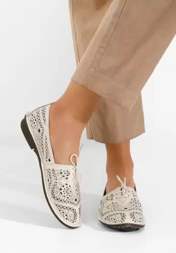 Mocasini dama Prezina bej