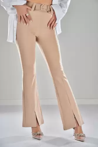 Pantaloni Dama Bej Clarise