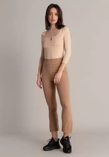 Pantaloni dama Carone Bej