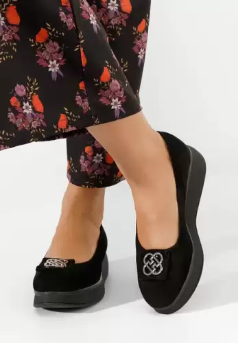 Pantofi casual cu platforma Varela negri