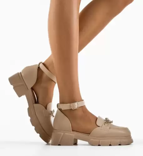 Pantofi Casual dama Nasana Bej