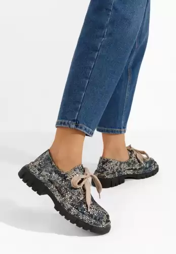 Pantofi casual dama piele Dasha V4 multicolori