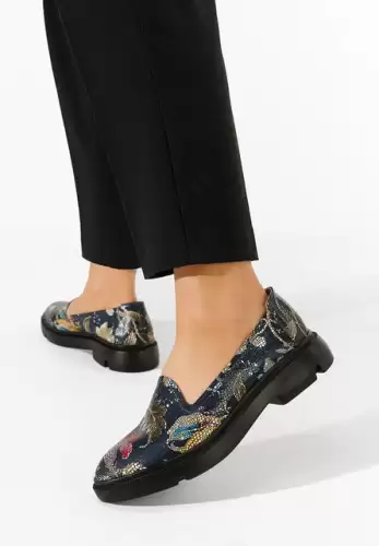 Pantofi casual dama piele Manara multicolori