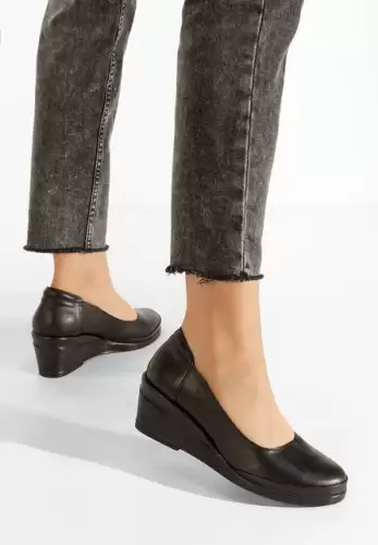 Pantofi cu platforma Grana negri