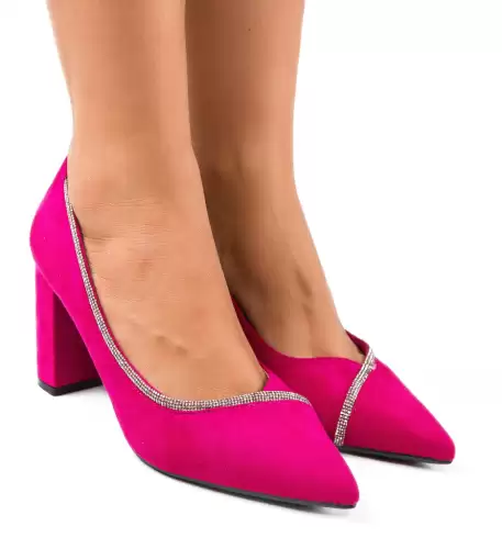 Pantofi cu toc Bavalka Fuchsia