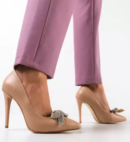 Pantofi cu toc Fanse Bej