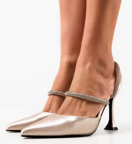 Pantofi cu toc Manyla Bej