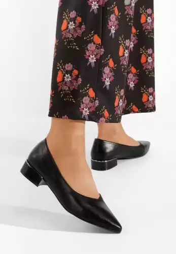 Pantofi cu toc mic Clora negri