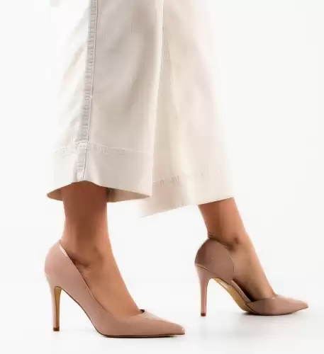 Pantofi cu toc Zayan Nude