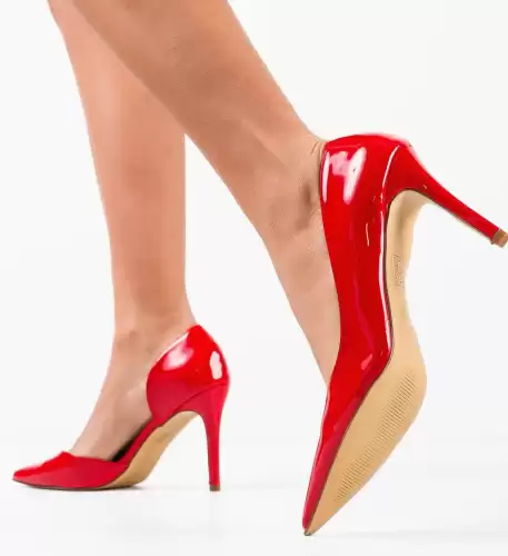 Pantofi cu toc Zayan Rosii