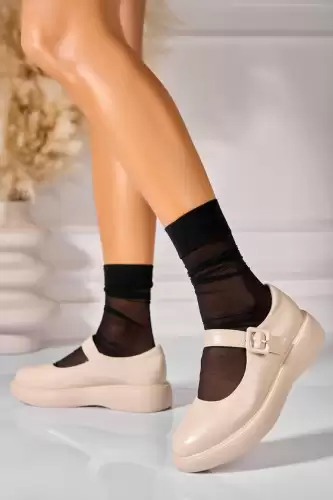 Pantofi dama casual Bej din Piele Ecologica Corissa