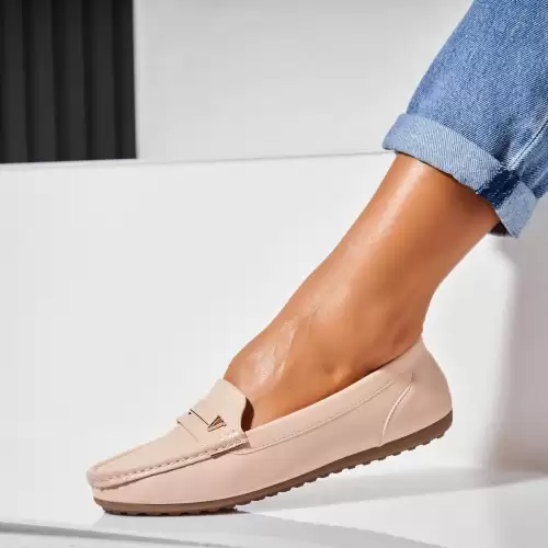 Pantofi dama casual Bej din Piele Ecologica Jaxel