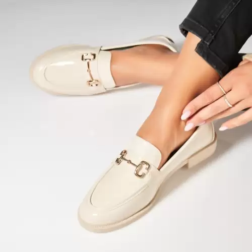 Pantofi dama casual Bej din Piele Ecologica Lacuita Shreya