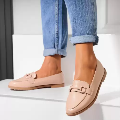 Pantofi dama casual Bej din Piele Ecologica Raima
