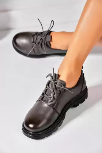 Pantofi dama casual Gri din Piele Ecologica Brenya