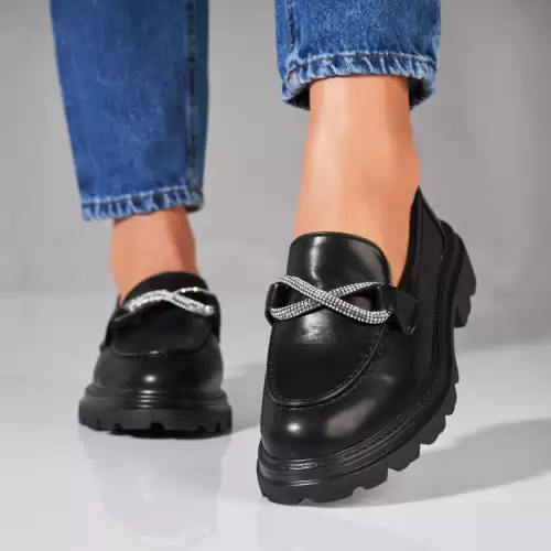 Pantofi dama casual Negri din Piele Ecologica Asiyah