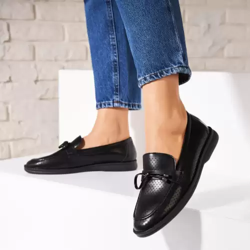Pantofi dama casual Negri din Piele Ecologica Bayne