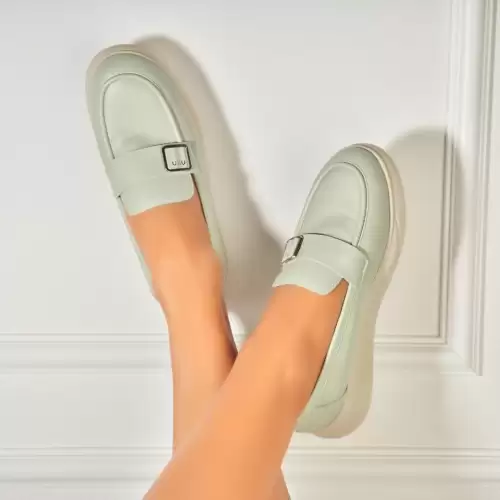 Pantofi dama casual Verzi din Piele Ecologica Phoebe