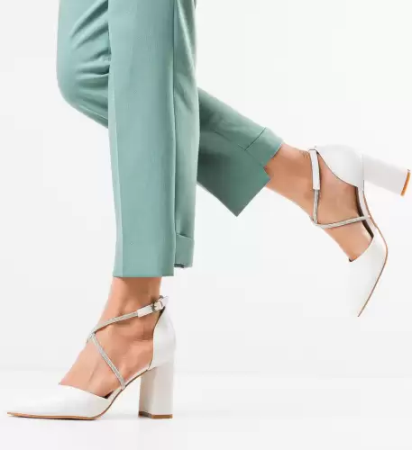 Pantofi dama Doitei Albi