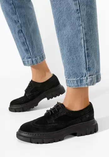 Pantofi derby piele Henise negri