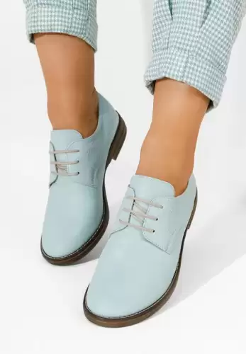 Pantofi derby piele Otivera bleu