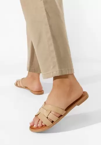 Papuci dama Brylee bej