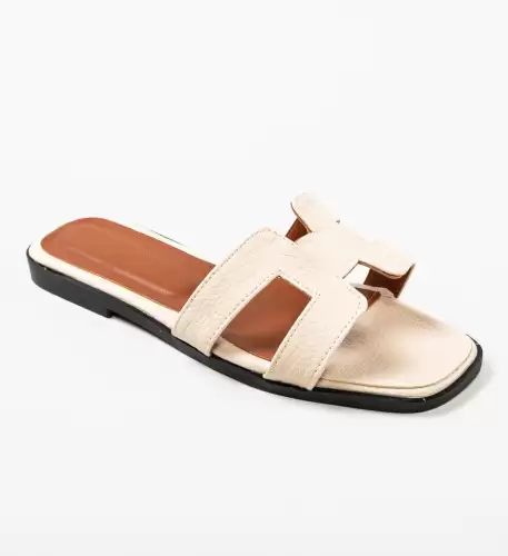 Papuci dama Mermosa Bej