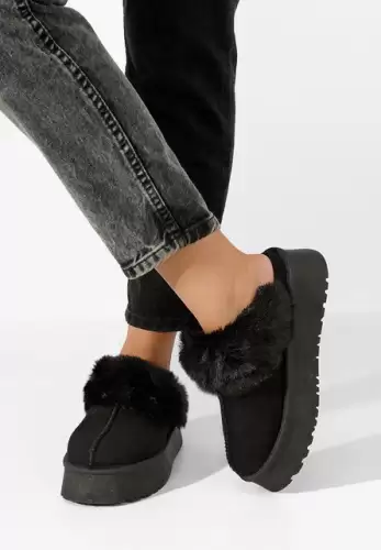 Papuci de casa Arisana negri