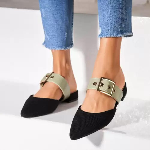 Papuci/Slapi Verzi din Textil Ziana