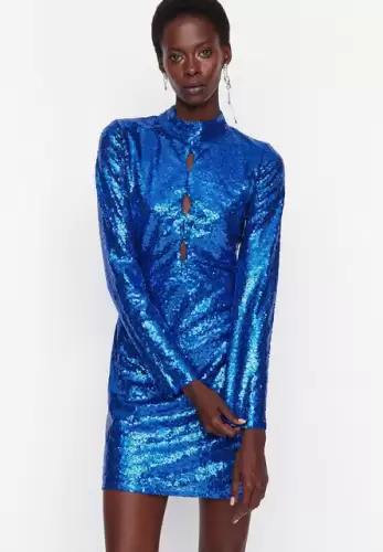 Rochie scurta albastra Buena