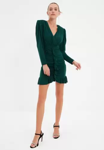 Rochie scurta Jeanna verde