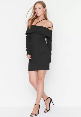Rochie scurta neagra Salsa