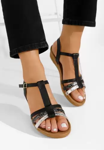 Sandale cu platforma Lenona negre