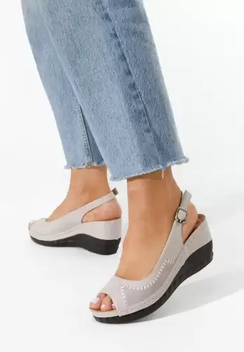 Sandale cu platforma Srada bej
