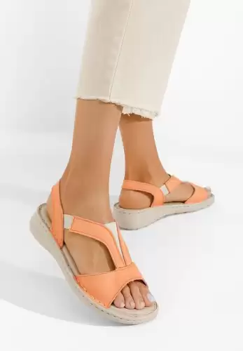 Sandale cu talpa joasa Tavimera portocalii