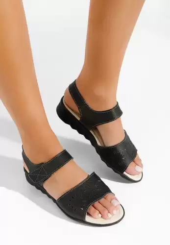 Sandale cu talpa ortopedica Murciana negre