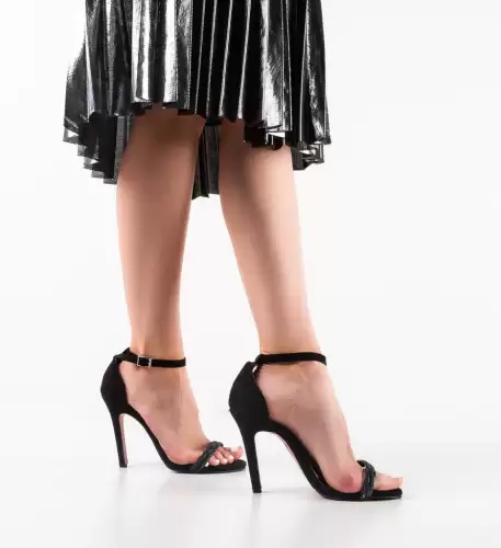 Sandale cu toc Blyana Negri