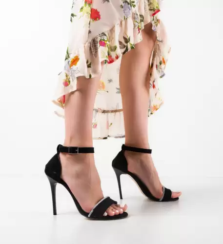 Sandale cu toc Cassius Negre 3