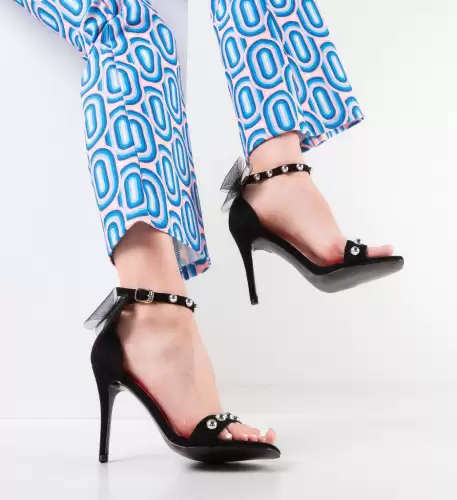 Sandale cu toc Jonfa Negre