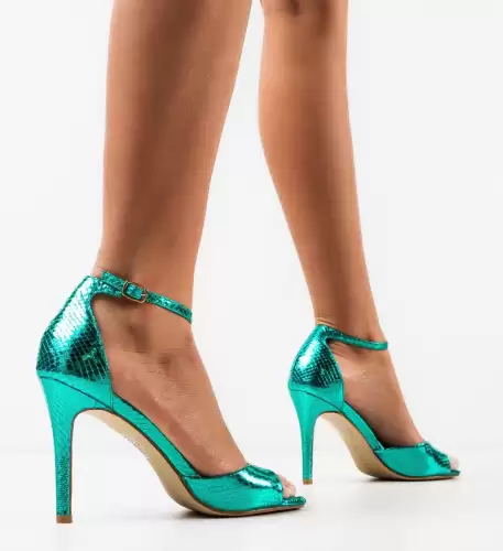 Sandale cu toc Lekaz Verzi