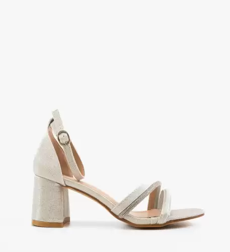 Sandale cu toc Ligge Argintii