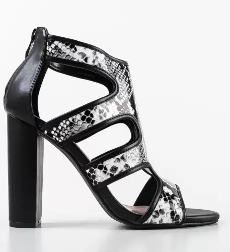 Sandale cu toc Mosley Negre