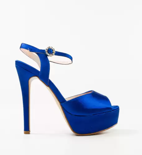 Sandale cu toc Oyibo Albastre