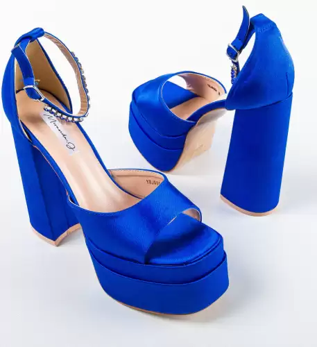 Sandale cu toc Pugh Albastre