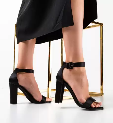 Sandale cu toc Shipka Negre