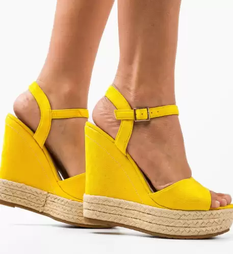 Sandale dama Marija Galbene